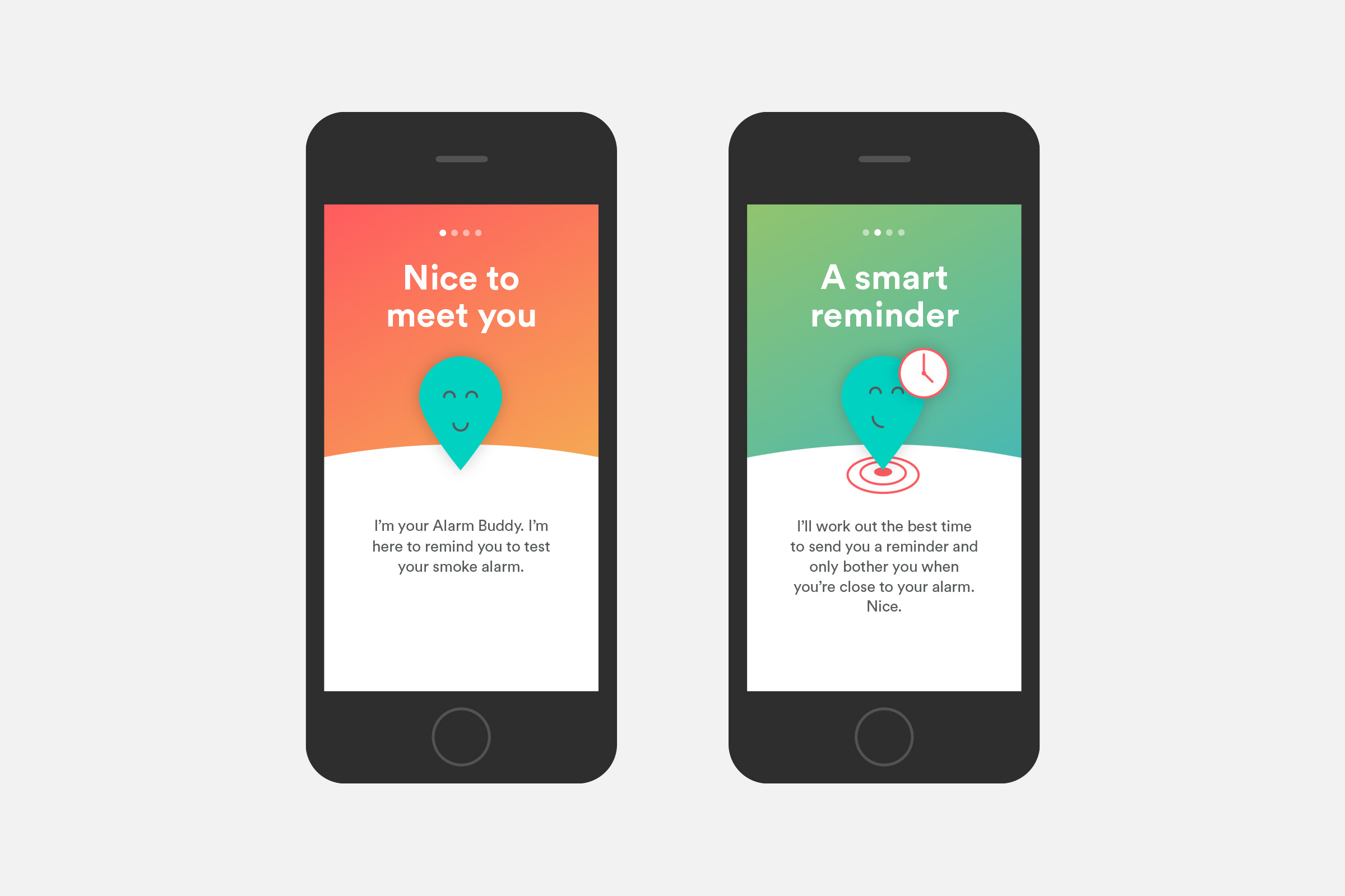 A second Alarm Buddy screen